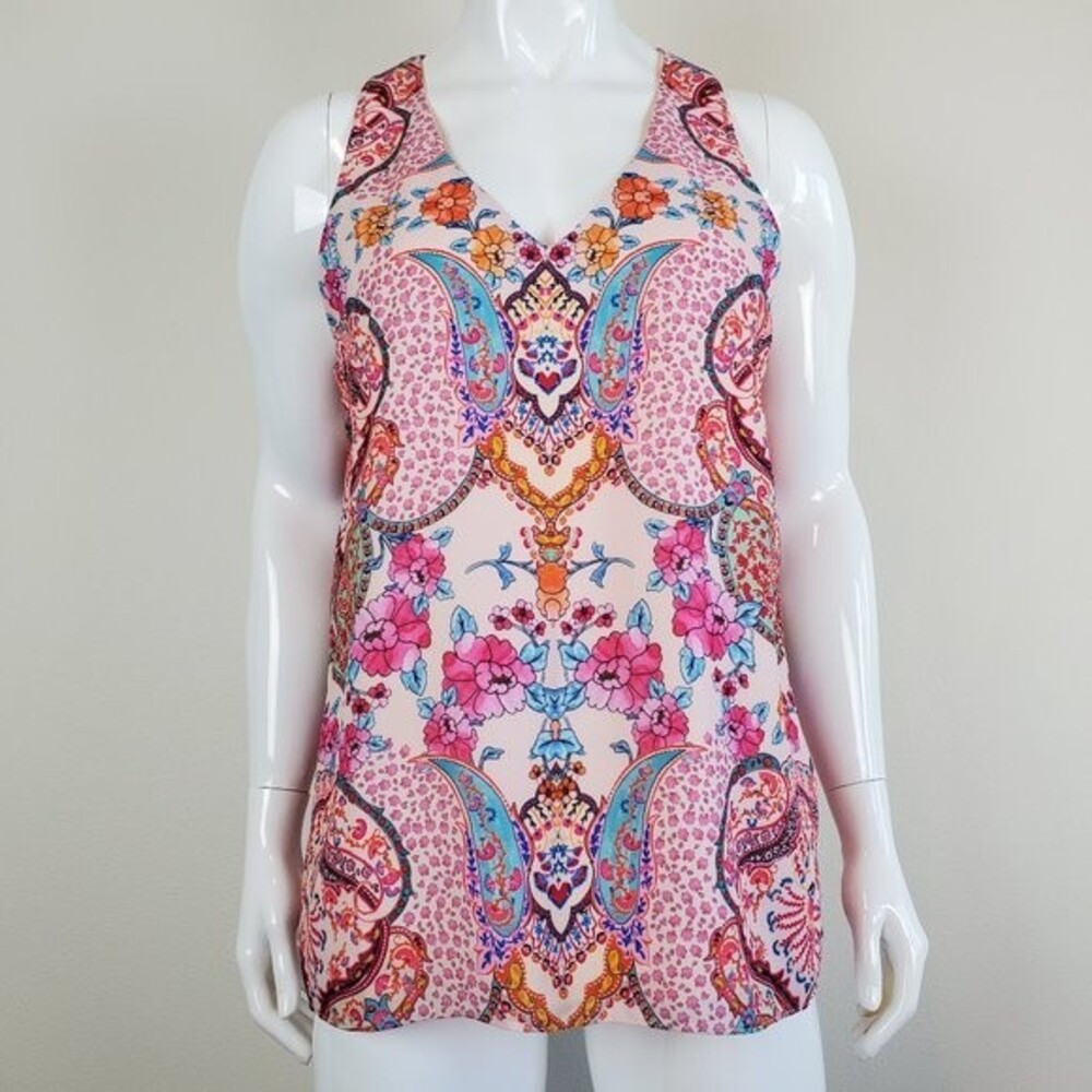Tabitha Webb Pink Paisley Tank